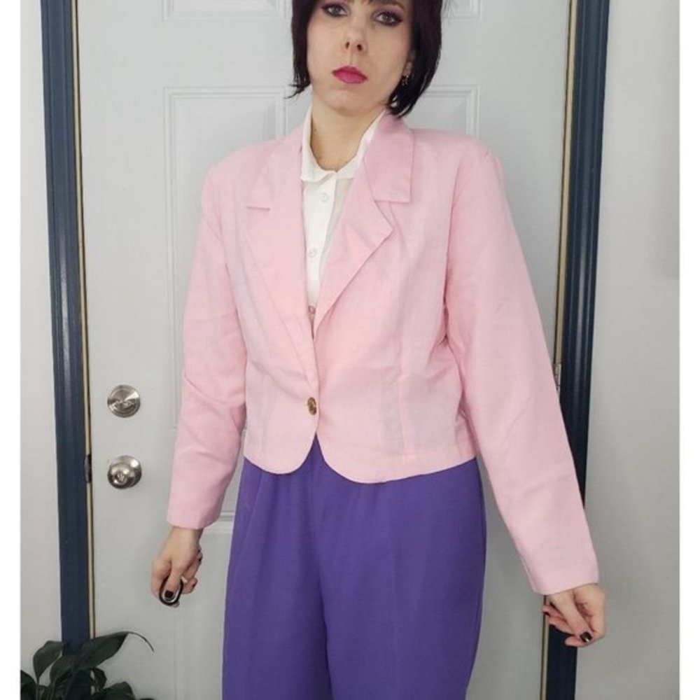 Vintage 70s/80s Pink Cropped Blazer